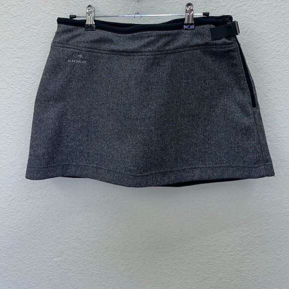 Eider France Virgin Wool Blend Belted Winter Side Zip Skirt Womens size 38 US 6 - Picture 1 of 7